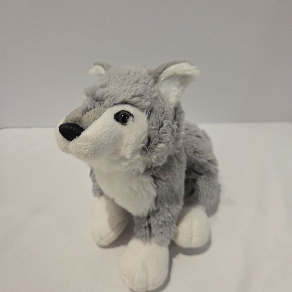 Rare Ganz HM358 Grey Wolf Plush Stuffed Animal Retired HTF No Code